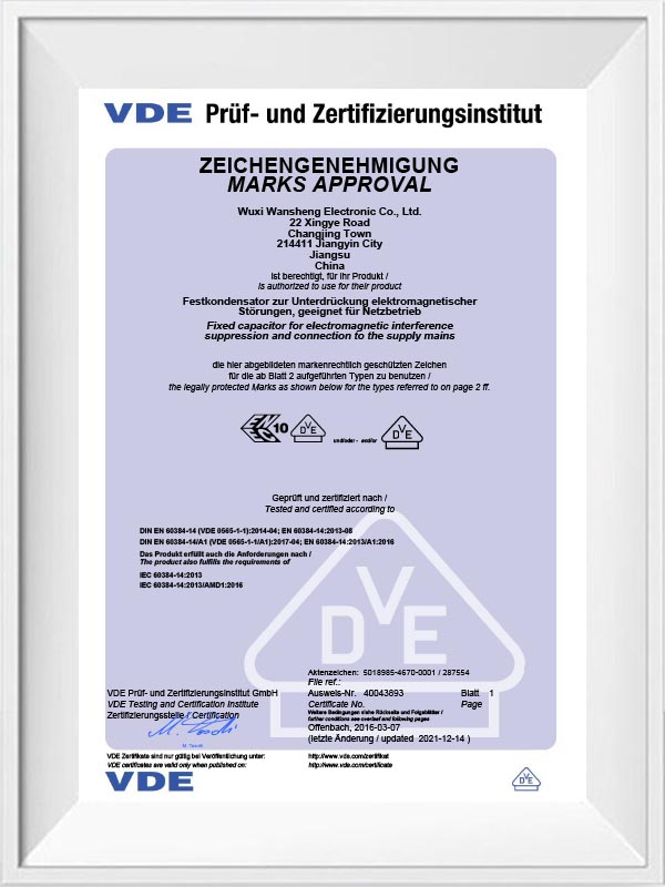 Certificación VDE