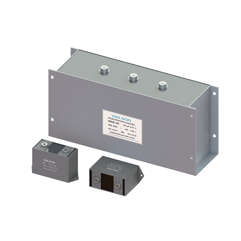 Condensador de filtro de CA de tipo seco de la serie WAB para electrónica de potencia (caja de acero)