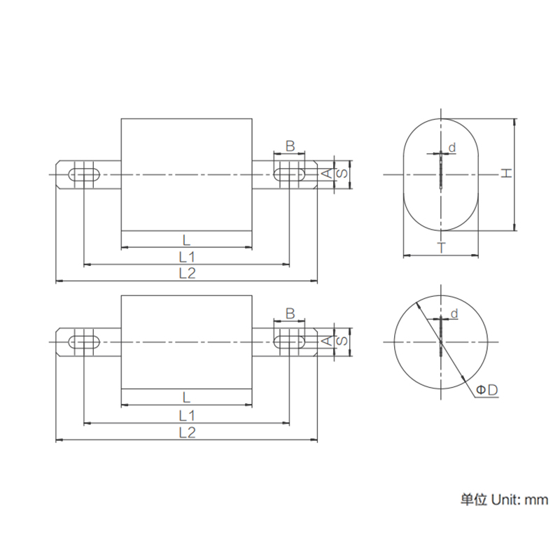 Condensador amortiguador IGBT de tipo axial WSA